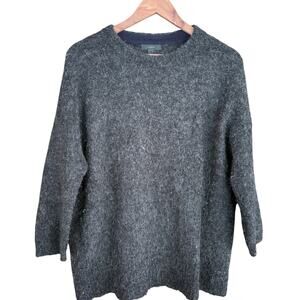 J Crew Alpaca Tunic Sweater S Gray Fuzzy Cozy J.Crew B1785 Capsule Luxe